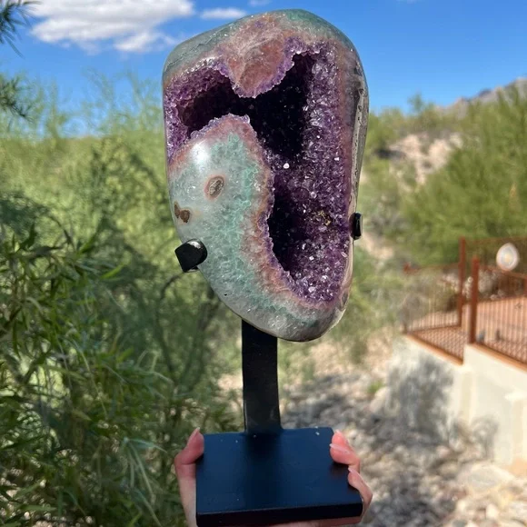 Pink Green Purple Amethyst ππ PGA14 - Picture 1 of 7